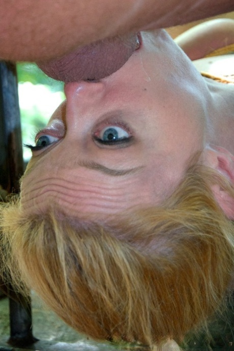 Покорные шлюшки Хейзел Гипнотик и Дарлинг наслаждаются тем, что их связывают в лесу 12