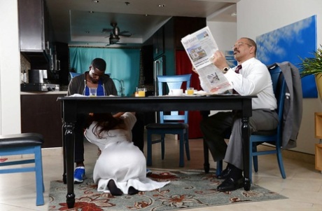 В межрасовом сексе участвует милфа-пума с большими сиськами Джанет Мейсон 4